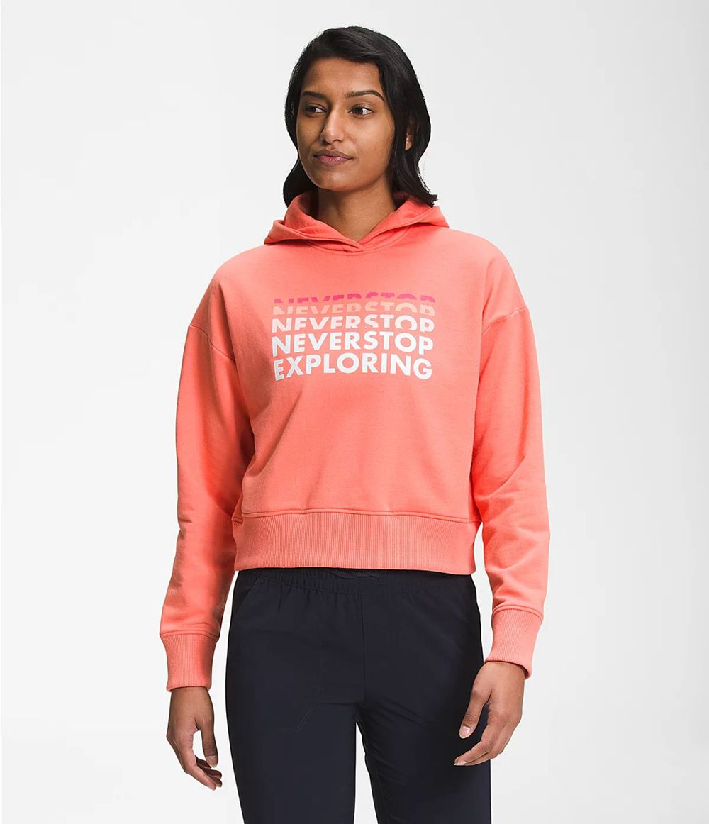 The North Face Logo Play Kapuzenpullover Damen - Orange CH-778RAYL